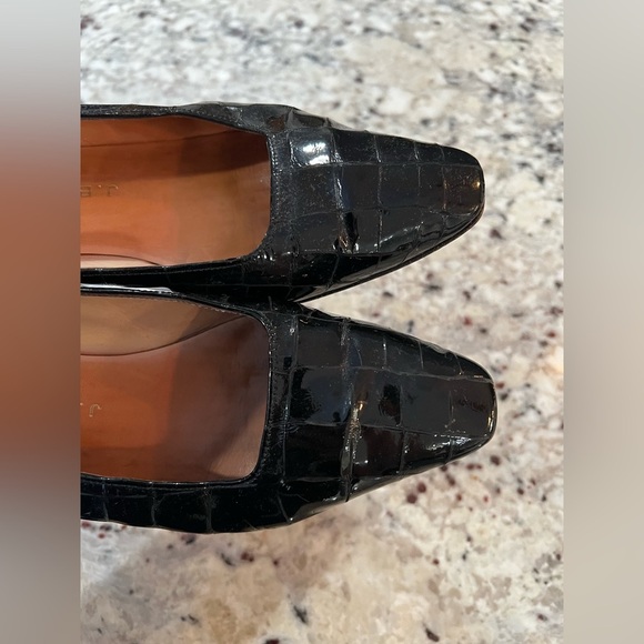 JB Martin Black Patent Leather Square Toe Heel 1.75” Size US 6 UK 4 - Picture 7 of 9